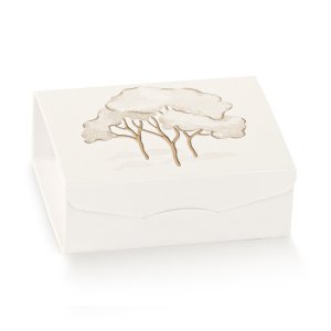 10 GIFT CON INSERTO 100X100X35 INTRECCIO AVORIO CON ORO A CALDO 100102C