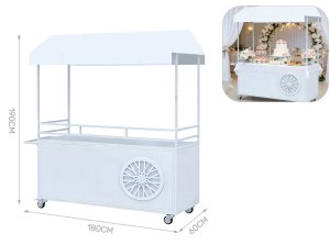 CARRETTO IN METALLO BIANCO 41744