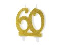 CANDELINA 60 ANNI ORO GLITTER 7.5CM SCU5-60-019