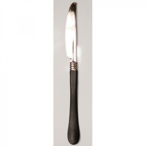 COLTELLI ARGENTO MANICO NERO PZ.10 112TN